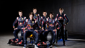 Red Bull Junior Team featuring drivers like Carlos Sainz, Daniil Kvyat and Alex Albon.