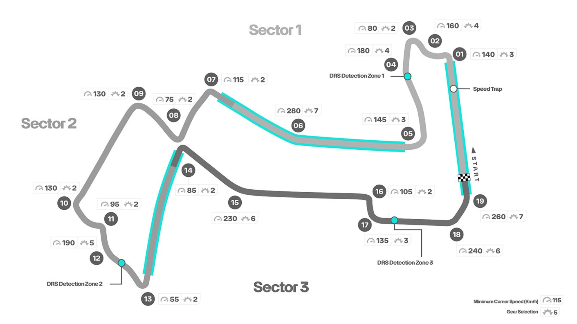 Singapore GP track map from 2023.