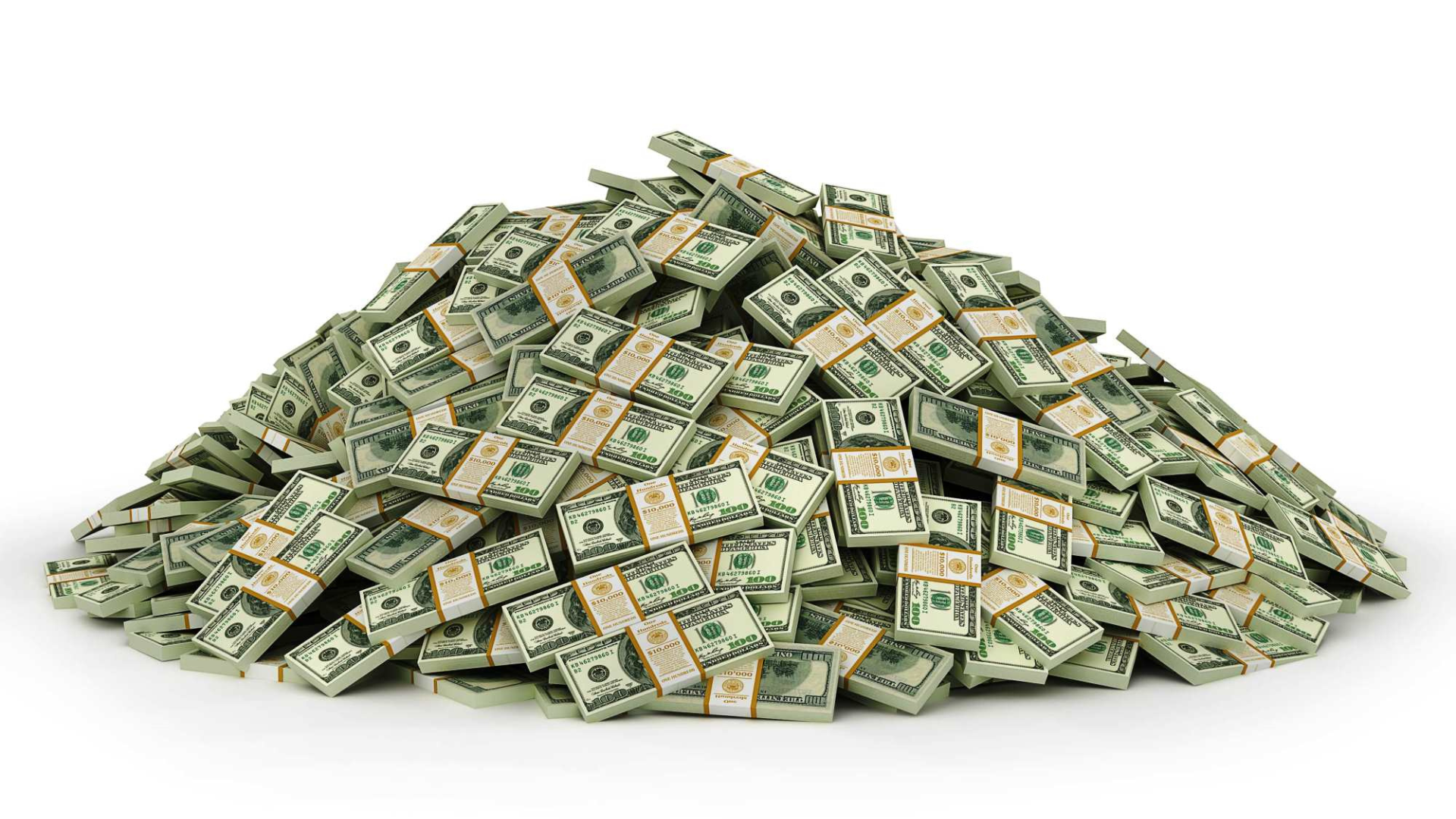 A pile of cash, showchasing the topic of how F1 teams make money.