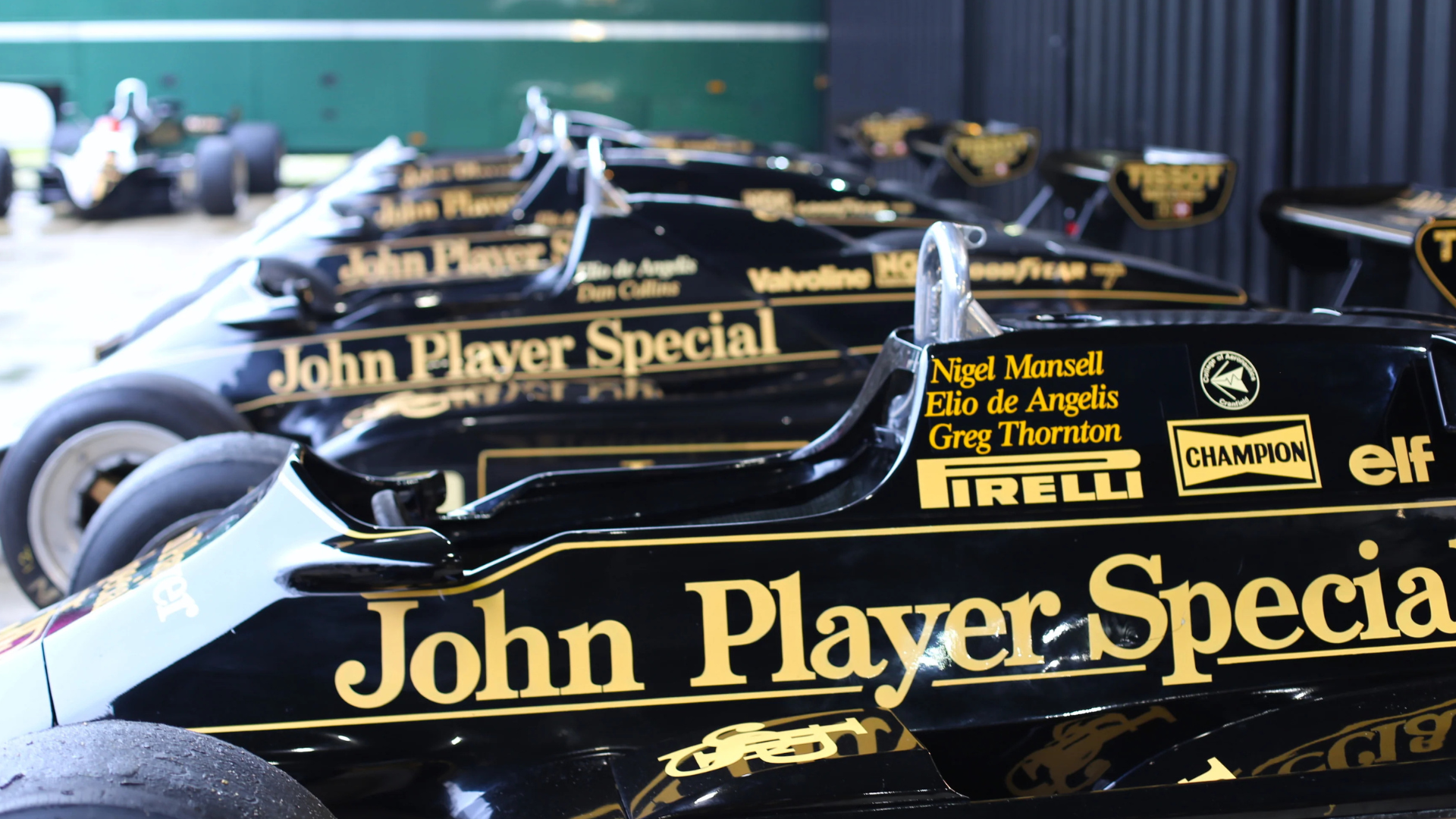 The first and one of the most iconic f1 sponsorships in the history of the sport - JPS on Lotus cars.